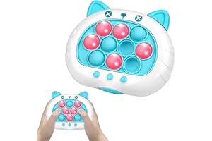 QUANQUER Pop elettronico giocattolo per bambini adulti, Pop Fidget gioco luce sensoriale Quick Push gioco pop luminoso puzzle regali di compleanno per età 8 9-12-18 anni ragazze ragazzi (blu)