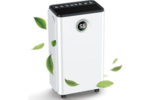 ARIBIO Luftentfeuchter, Auto Entfeuchtung, Raumentfeuchter Elektrisch 25m²/122m³, Luftentfeuchter mit LED Display und Wasserbehälter-Vollanzeige, Gegen Feuchtigkeit, Filter, Timer, 10 J. Gar