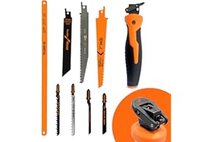 Magicbox Metallsäge mit 8 Sägeblättern, Handsäge zum Schneiden von Trockenbau, Holz, Kunststoff, Metall, Sperrholz, Handsäge Set, Multifunktionale Handsäge für alle Zwecke, Holzsäge, Metallsäge Klein