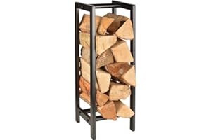 Esschert Design FF232 Wood Storage/Carrier - Powder Coated Steel, black, 60