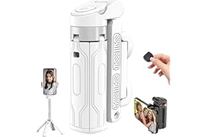 CHENRI Pocketflex - Mini treppiede, JJ02 Pocketflex, JJ02 Selfie Stick treppiede, impugnatura estensibile con telecomando staccabile, supporto portatile per telefono, mini treppiede da tavolo per telefono