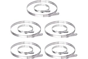 Delsen 10 Stück Schlauchschellen Edelstahl,Universal Achsmanschetten Schellen,Verstellbare Edelstahl Rohrschelle für Haus Gas Rohr,Wasserrohr,Teich,Garten-Große 75 mm-125 mm und kleine 25 mm-46 mm