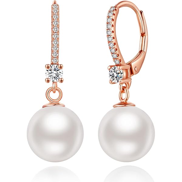Orovi Perlenohrringe Aus 9 Karat Gelbgold Mit Süßwasserperlen – Klassische Ohrstecker Für Damen