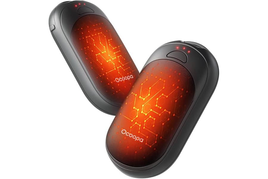 OCOOPA UT3 Lite Magnetic Hand Warmers Rechargeable 2 pack, Electric Handwarmers Ultra Thin Light Portable for Pocket Gloves,3 Levels Heat, Up to 8 hrs, UL Certified,Idea Tech Gifts for Men, Women
