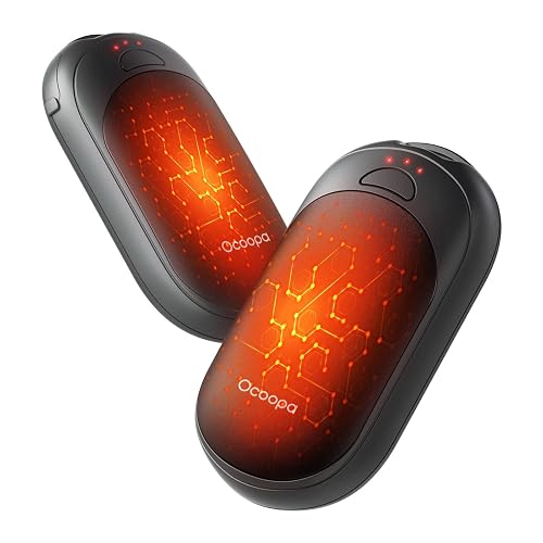 OCOOPA UT3 Lite Magnetic Hand Warmers Rechargeable 2 pack, Electric Handwarmers Ultra Thin Light Portable for Pocket Gloves,3 Levels Heat, Up to 8 hrs, UL Certified,Idea Tech Gifts for Men, Women