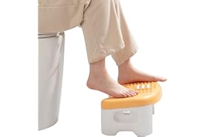 YAJEXUN Folding Squatting Toilet Stool - Foot Step Stool Potty Poop Stool For Bathroom Non-Slip Bathroom Step Stool With Portable Handle Anti Con-stipation Comfortable Squat Aid Stool For Kids Adults Seniors