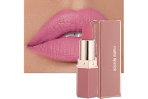 MEITREND Lipstick, Matte Lipsticks Long Lasting Red Waterproof Sweatproof Natural Nude Moisturizing Hydrating High Pigted Smooth Velvet Texture Lip Stick Makeup Gift