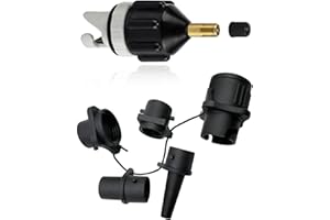 SPRIEßEN Sup adapter do zaworu SUP, adapter do pompy, adapter sup z 4 dyszami gazowymi, do pontonów, deski SUP, nadmuchiwanego łóżka