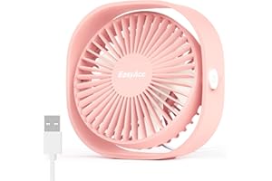 EasyAcc USB Fan, 5.9m/s Powerful Desk Mini Desktop USB Desk 3 Speeds Small Table Silent Cooling Fan