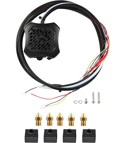 Kit ugelli estrusore MK8 per stampante 3D, blocco del riscaldatore in alluminio, estrusori assemblati con stampante 3D Ugello hot end 0.4mm, tubo aggiornato inossidabile lungo 30mm