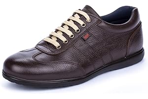 KARTAMO Zapatillas Casual Hombre de Piel con Cordones Tallas Grandes 40-50 EU - Modelo Bari