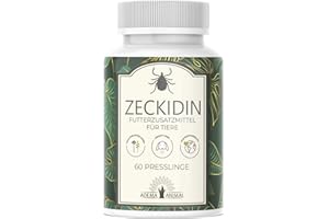 Adema Animal® Zeckidin Presslinge - Zeckenschutz für Tiere - für Hunde & Katzen gegen Zecken - 60 Presslinge Inhalt