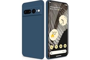 ‎GIIYOON GiiYoon Silikonowy Etui do Google Pixel 7 Pro, Miękką Wyściółką Wewnętrzną z Mikrofibry, Ochrona Aparatu 370 Stopni, Osłona Odporna na Uderzenia (Niebieski)