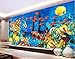 Produktbild LHDLily 3D Wandbild Tapete Wallpaper Fresken Mural  Tropische Fische Der Ozeanwelt Tv Hintergrund Wohnzimmer Schlafzimmer 400cmX300cm