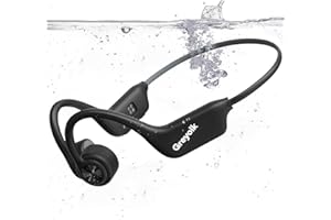 GREYOLK Bone Conduction Swimming Headphones IP68 Waterproof, Bluetooth 5.4 & MP3 with 32GB Memory, Open-Ear Underwater Sport Headphones for Swim, Running, Gym