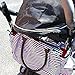 nappy diaper bag black/white stripe with FREE changing mat medium tote style waterproof