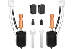 SNOVIRE Keramik Hotend, 0.4MM Keramik Hotend für Kobra S1, Edelstahl Druckkopf Extruder Kit, Hot End gehärtete Düse mit 200K Thermistor(0.4+0.4mm)