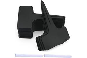 YITOBICI 100 PCS Pflanzenschilder,Wiederverwendbares Schwarz Plastik Schilder zum Beschriften Kunststoff,für Blumen Kräuter Samen Gemüse wetterfest(Schwarz)