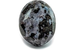 Eusice - Gabbro, Pierre de guidance, Pierre de méditation, Pierre de chakra et guérison, Pierre de paume, Cristallothérapie, Pierre de bien-être et lithothérapie, Pierre de massage