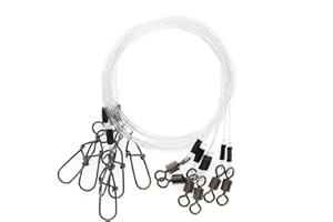 CROCH Fluorocarbon Vorfach Leader - 6 x Raubfischvorfach, Spinnvorfächer zum Spinnfischen, Hechtvorfach zum Hechtangeln