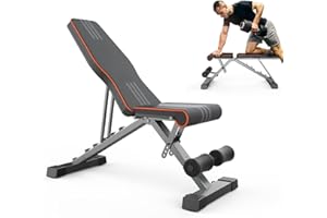 Birsppy iPro Adjustable Weight Bench, Foldable Weight Bench for Full Body Workout-Multi-Purpose Incline/Decline/Flat Benches, Strength Training For Home Gym