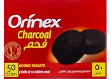 Orinex Charcoal Round Tablets, 50 pieces