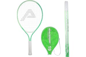 AMA SPORT Kids Tennis Racket for Junior Toddlers Starter Kit 17-25" for Girl Pink and Boy Yellow with 420D Nylon Shoulder Strap Bag