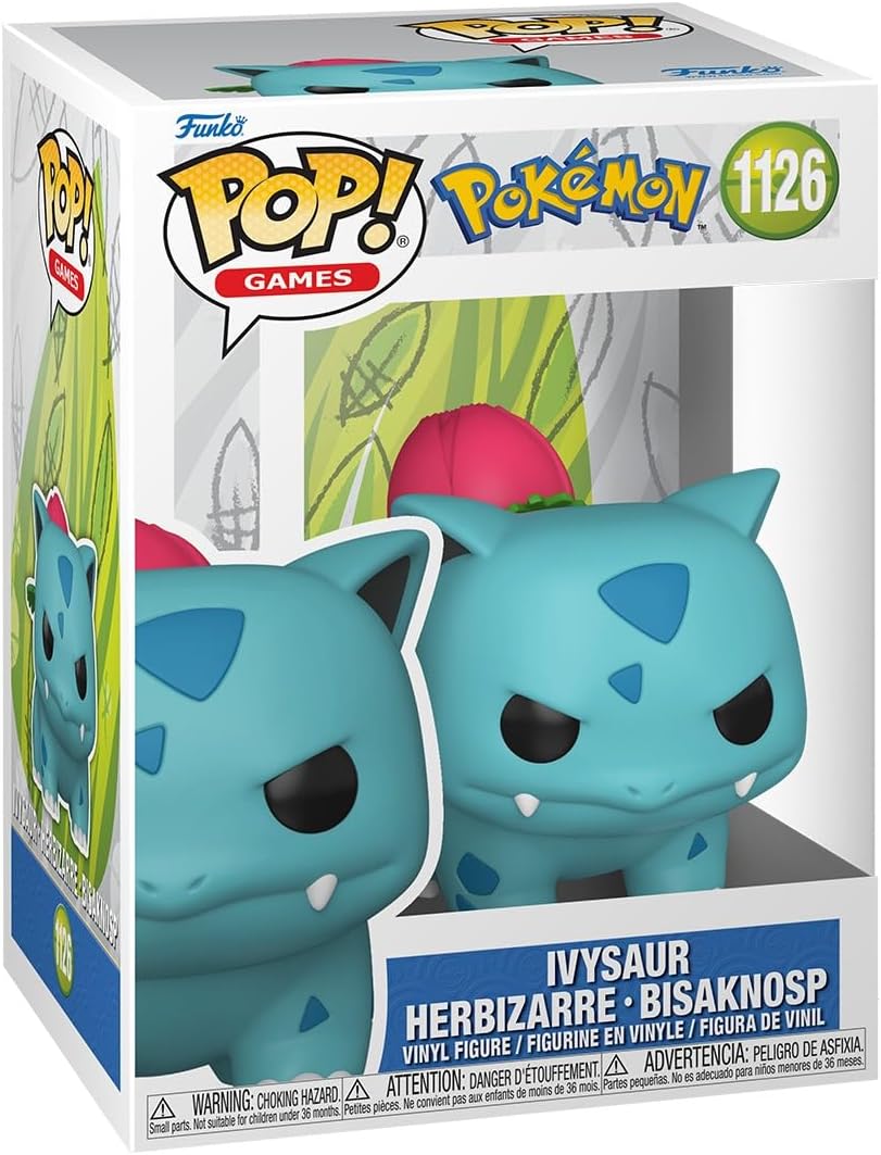 Funko Pop Games: Pokemon - Ivysaur - Figura de Vinilo Coleccionable - Idea de Regalo - Mercancía Oficial - Juguetes para niños y Adultos - Figura Modelo para coleccionistas y exhibición