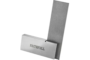 Squadra da falegname Faithfull Engineers in acciaio da 50 mm (2 pollici) - Lama in acciaio temprato e rettificata di precisione, strumento di marcatura, misurazione e tracciamento preciso per la lavorazione di metalli e legno