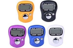 5pcs mini compteur de doigts numériques LCD Contrôle de la main électronique Couleur aléatoire Couleur aléatoire