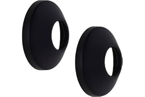 NT NOYON & THIEBAULT Rosace sanitaire ronde finition noir Ø65 mm - filetage 3/4 (20x27) (lot de 2) NOYON & THIEBAULT | installation simple et rapide | masque les raccords | finition élégante et moderne