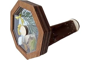 Amesor Kaleidoscope For Kids - Kaleidoscope Kit - Natural Wood Kaleidoscope Kit - Fillable Kaleidoscope -Wooden And Acrylic Handmade Kaleidoscope Kit For Nature Lovers,Outdoor Education Toys For Kids