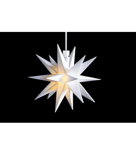 Novaliv Kerstster, decoratieve ster, 100 cm, wit, led-ster standaard, 140 cm voor binnen, stekker, kerstversiering, verlichte ster