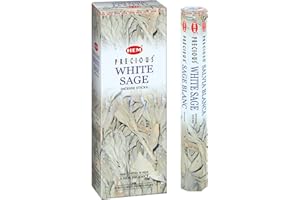 HEM - 120 varillas de incienso salvia blanca (6 packs de 20 barritas de inciensos)