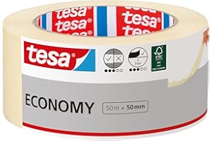 tesa UNIVERSAL taśma malarska - uniwersalna taśma samoprzylepna bez rozpuszczalników, do maskowania podczas malowania - usunięcie bez pozostawiania śladów do 4 dni po użyciu - szeroka, 50m x 50mm