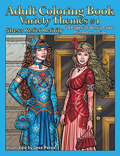 Adult Coloring Book Variety Themes #1: Stress Relief Activity Adult Coloring Book Variety Themes #1: Stress Relief Activity
