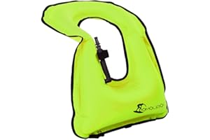 FORWEWAY Inflatable Snorkel Vest Kayak Swimming Vest for Adults Snorkel Vests Inflatable Buoyancy Vest for Snorkeling Water Sports Beginner Adults-Only (96-220 lbs)