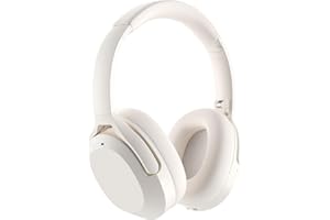 Rebocico Active Noise Cancelling Headphones, Wireless Bluetooth Over-Ear Headphones with Microphone,120H Playtime, Foldable Overhead Headphones with Deep Bass, Fast Charging for Home Travel Office