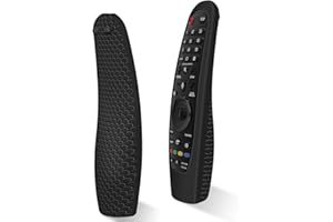 HYDREAM Custodia in Silicone Compatibile con LG Telecomando AN-MR18BA / AN-MR19BA/ AN-MR20GA Smart TV. Telecomando per LG Magic Remote Protettiva Cover Anti-perso Antiscivolo Cassa Copertura(Nero)