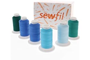 SEWFIL Home - Polidacor 120 - Pack de conos de hilo de coser de poliéster - Pack de bobinas de 1.000 metros (Mix 63 - Cool)