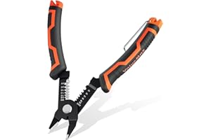 ValueMax 2-en-1 Pince à Dénuder Professionnelle, Pince à Dénuder et à Sertir, Outil Multifonction de Dénudage, Coupe-Fil, Coupe-Câble pour Électriciens et Amateurs