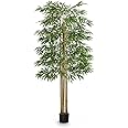 Maia Shop Artificial Bamboo Tree 180 cm for Home and Office Decoration, Tree, Hyper-realistic Decorative Artificial Plant with Natural Trunk and Canes Artificial bamboo, Decorative Artificial Plant