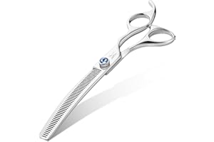 JASON 7” Ciseaux Effileurs pour Chiens - Ciseaux Professionnels pour Chiens, Acier Inoxydable Japonais 440C, Ciseaux de Toilettage Professionnels pour Toilettage (50 Dents)