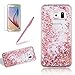 Produktbild Girlyard Hülle für Galaxy S7 Edge Flüssig, 3D Kreative Transparent Hardcase Shiny Bling Glitzer Schutzhülle für Samsung S7 Edge Schwimmend Treibsand Stern Diamant Design Backcover Antishock für Samsung Galaxy S7 Edge Rose Gold