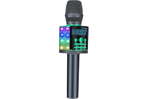 BONAOK Magic mikrofon karaoke, ulepszone bezprzewodowe nagrywanie mikrofonu Bluetooth, mikrofon dziecięcy ze zmieniaczem głosu, mikrofon FM-Bluetooth, kompatybilny z urządzeniami Bluetooth, zielony