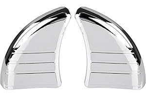 XMMT Chrome Tri-Line Inner Fairing Mirror Cover Plates for Harley Touring Electra Glide Street Glide Ultra Limited 2014-2023