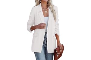DayaEmmoTQ - Veste de Costume élégante et décontractée pour Femme - Manches Longues pour Le Bureau