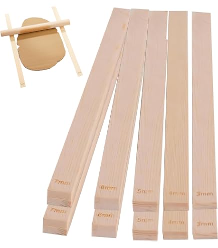 Outils De Poterie En Bois – Lot De 8 Tailles (12 à 50 Mm), Forme Demi-lune – Pour Modelage Argile, Céramique, Sculptures