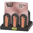 Clipper Metal Flint Lighter, Refillable, with Free Tin Box Gift Set, Pack of 1 (DARK ROSE GOLD)