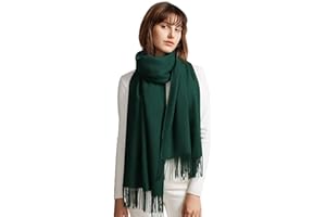 MaaMgic Sciarpa con Frange in Tinta Unita da Donna Morbida e Soffice di Misto Cotone per Autunno Invernale 200 * 70cm